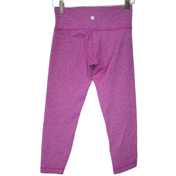 Lululemon Heather Pink Cropped Leggings - Picture 2 of 4